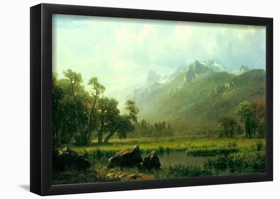 Albert Bierstadt The Sierra Near Lake Tahoe California Art Print Poster-null-Framed Poster