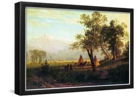 Albert Bierstadt Wind River Mountains in Nebraska Art Print Poster-null-Framed Poster