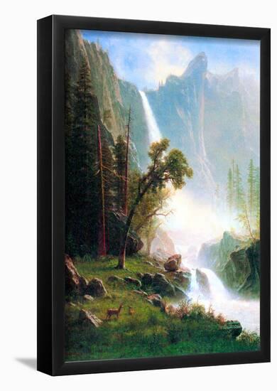 Albert Bierstadt Yosemite Falls Art Print Poster-null-Framed Poster