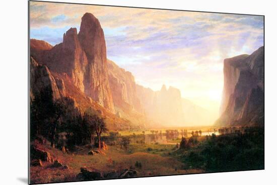 Albert Bierstadt Yosemite Valley Landscape-Albert Bierstadt-Mounted Art Print