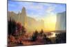 Albert Bierstadt Yosemite Valley Sun Rise Art Print Poster-null-Mounted Poster