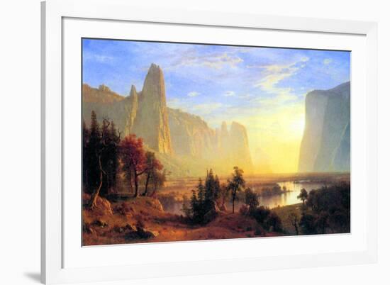 Albert Bierstadt Yosemite Valley Sun Rise-Albert Bierstadt-Framed Art Print