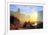 Albert Bierstadt Yosemite Valley Sun Rise-Albert Bierstadt-Framed Art Print