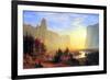 Albert Bierstadt Yosemite Valley Sun Rise-Albert Bierstadt-Framed Art Print