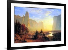 Albert Bierstadt Yosemite Valley Sun Rise-Albert Bierstadt-Framed Art Print