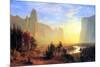 Albert Bierstadt Yosemite Valley Sun Rise-Albert Bierstadt-Mounted Art Print