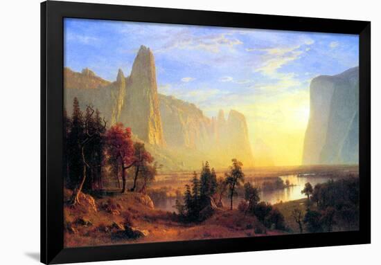 Albert Bierstadt Yosemite Valley Sun Rise-Albert Bierstadt-Framed Art Print