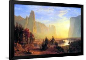 Albert Bierstadt Yosemite Valley Sun Rise-Albert Bierstadt-Framed Art Print