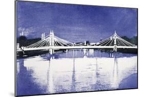 Albert Bridge (After Painting)-Isabel Hutchison-Mounted Giclee Print