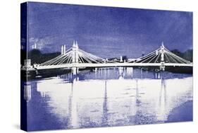 Albert Bridge (After Painting)-Isabel Hutchison-Stretched Canvas