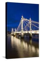 Albert Bridge and River Thames at Night, Chelsea, London, England, United Kingdom, Europe-Stuart-Stretched Canvas