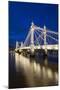 Albert Bridge and River Thames at Night, Chelsea, London, England, United Kingdom, Europe-Stuart-Mounted Photographic Print