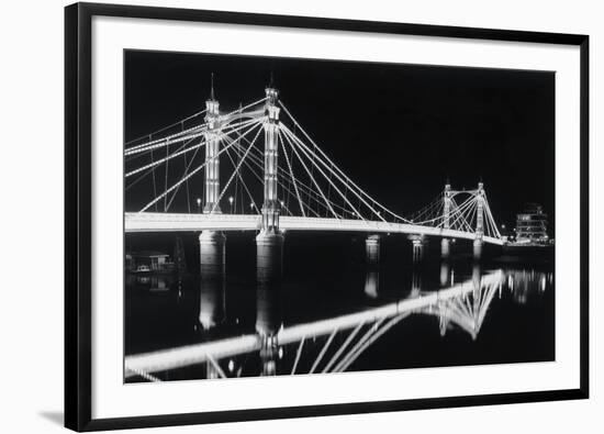 Albert Bridge At Night-Bill Philip-Framed Giclee Print