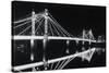 Albert Bridge At Night-Bill Philip-Stretched Canvas