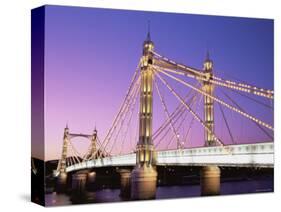 Albert Bridge, Chelsea, London, England-Steve Vidler-Stretched Canvas