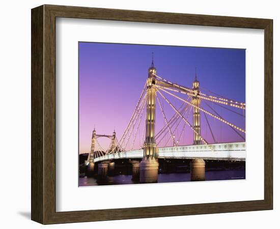 Albert Bridge, Chelsea, London, England-Steve Vidler-Framed Photographic Print