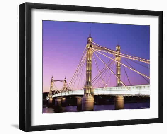 Albert Bridge, Chelsea, London, England-Steve Vidler-Framed Photographic Print