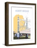 Albert Bridge - Dave Thompson Contemporary Travel Print-Dave Thompson-Framed Giclee Print