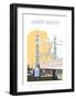 Albert Bridge - Dave Thompson Contemporary Travel Print-Dave Thompson-Framed Giclee Print