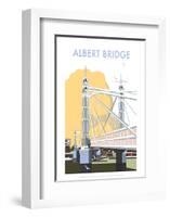 Albert Bridge - Dave Thompson Contemporary Travel Print-Dave Thompson-Framed Giclee Print