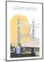 Albert Bridge - Dave Thompson Contemporary Travel Print-Dave Thompson-Mounted Giclee Print