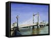 Albert Bridge (Daylight)-Isabel Hutchison-Framed Stretched Canvas