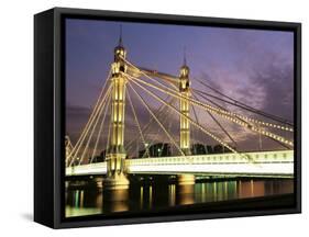 Albert Bridge, London, England, United Kingdom-Nick Wood-Framed Stretched Canvas