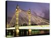 Albert Bridge, London, England, United Kingdom-Nick Wood-Stretched Canvas