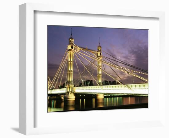 Albert Bridge, London, England, United Kingdom-Nick Wood-Framed Photographic Print