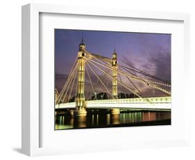 Albert Bridge, London, England, United Kingdom-Nick Wood-Framed Photographic Print