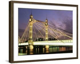 Albert Bridge, London, England, United Kingdom-Nick Wood-Framed Photographic Print