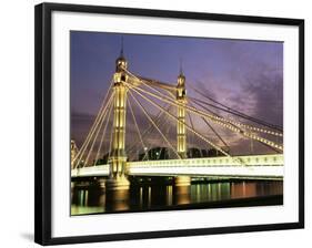 Albert Bridge, London, England, United Kingdom-Nick Wood-Framed Photographic Print