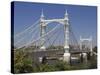 Albert Bridge over River Thames, Battersea, London, England, United Kingdom, Europe-Rolf Richardson-Stretched Canvas