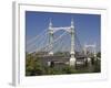 Albert Bridge over River Thames, Battersea, London, England, United Kingdom, Europe-Rolf Richardson-Framed Photographic Print