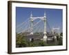 Albert Bridge over River Thames, Battersea, London, England, United Kingdom, Europe-Rolf Richardson-Framed Photographic Print