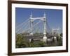 Albert Bridge over River Thames, Battersea, London, England, United Kingdom, Europe-Rolf Richardson-Framed Photographic Print