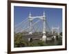 Albert Bridge over River Thames, Battersea, London, England, United Kingdom, Europe-Rolf Richardson-Framed Photographic Print