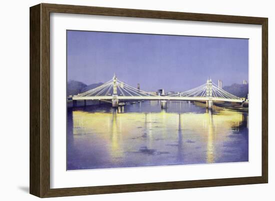 Albert Bridge (Twilight)-Isabel Hutchison-Framed Giclee Print