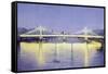 Albert Bridge (Twilight)-Isabel Hutchison-Framed Stretched Canvas