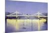 Albert Bridge (Twilight)-Isabel Hutchison-Mounted Giclee Print