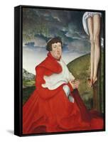 Albert, Cardinal Elector of Mainz at the Foot of the Cross (Detail of 244970)-Lucas Cranach the Elder-Framed Stretched Canvas