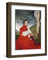 Albert, Cardinal Elector of Mainz at the Foot of the Cross (Detail of 244970)-Lucas Cranach the Elder-Framed Giclee Print