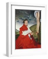 Albert, Cardinal Elector of Mainz at the Foot of the Cross (Detail of 244970)-Lucas Cranach the Elder-Framed Giclee Print