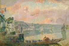 Boats on the Seine; Bateaux Sur La Seine-Albert-Charles Lebourg-Giclee Print