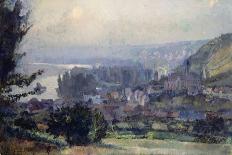 View of Vetheuil, Sunset, 1897-Albert-Charles Lebourg-Giclee Print