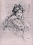 'Lithograph portrait of a woman', c1905-Albert de Belleroche-Stretched Canvas