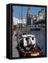 Albert Dock, with View of the Three Graces Behind, Liverpool, Merseyside-Ethel Davies-Framed Stretched Canvas