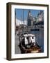 Albert Dock, with View of the Three Graces Behind, Liverpool, Merseyside-Ethel Davies-Framed Photographic Print