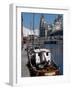 Albert Dock, with View of the Three Graces Behind, Liverpool, Merseyside-Ethel Davies-Framed Photographic Print