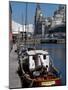 Albert Dock, with View of the Three Graces Behind, Liverpool, Merseyside-Ethel Davies-Mounted Photographic Print